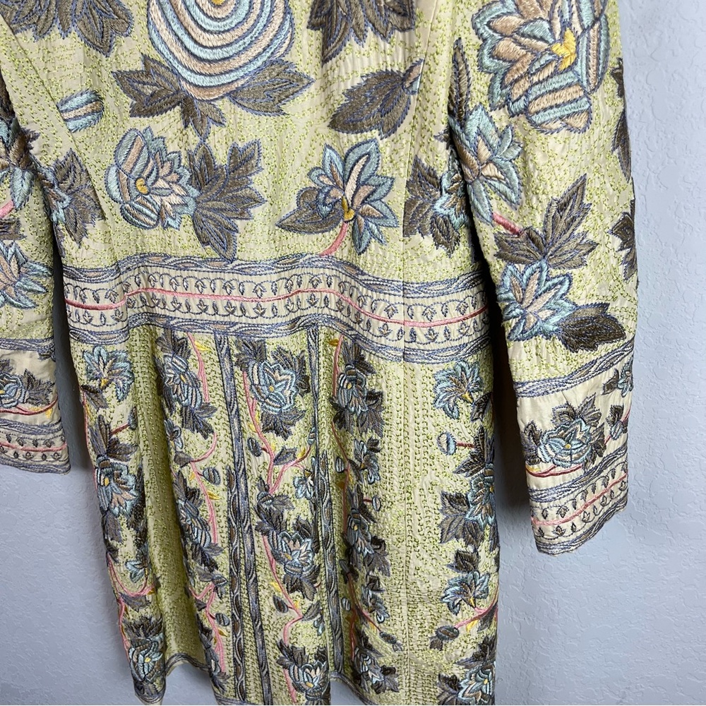 Biya Johnny Was Jacket Silk Embroidered Coat Floral - Picture 10 of 14